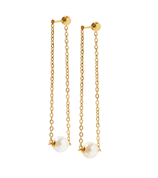 Cassie Pearl Dangle Earrings - Best & Co. Boutique