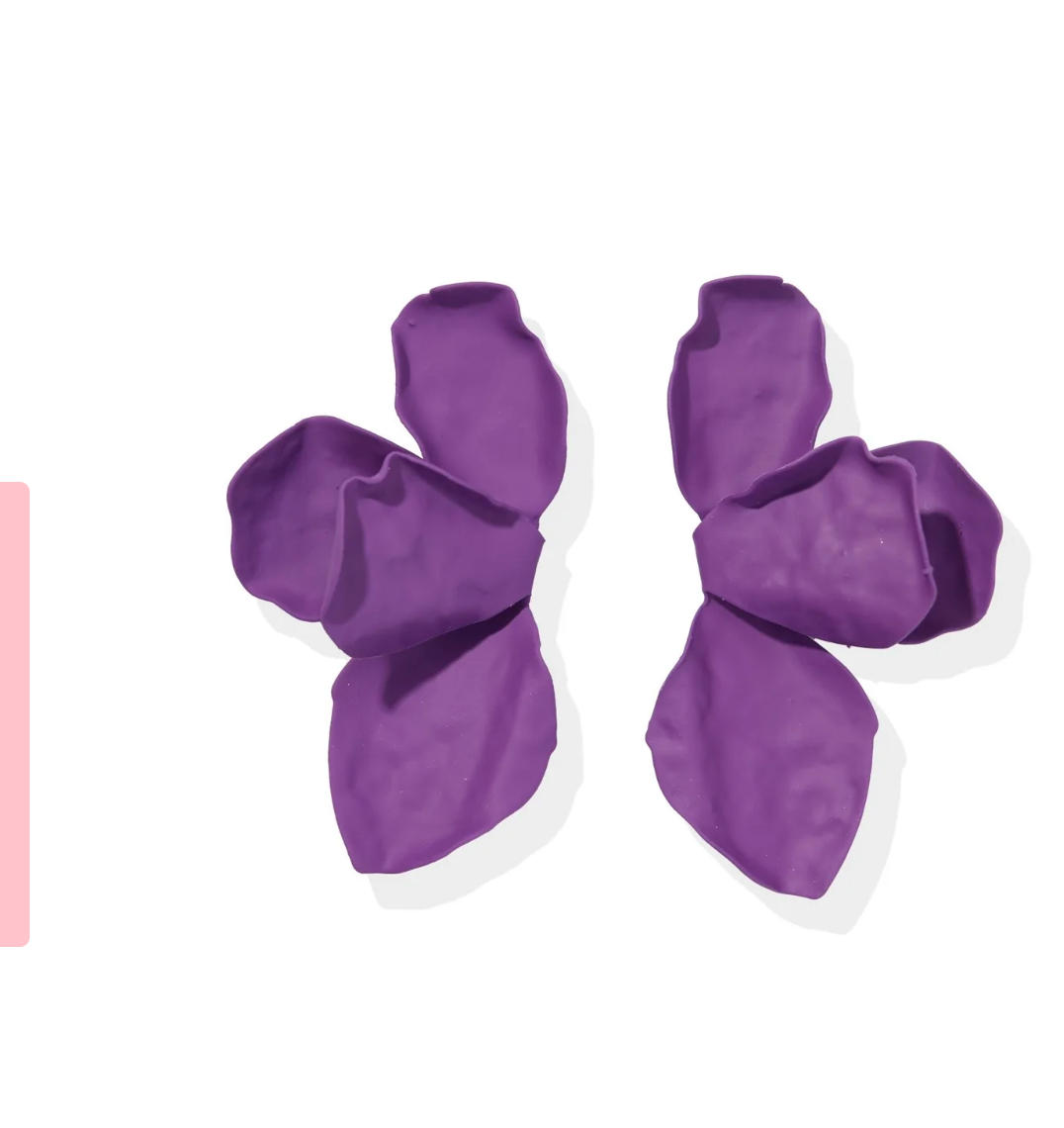 Eden Statement Earrings, Purple