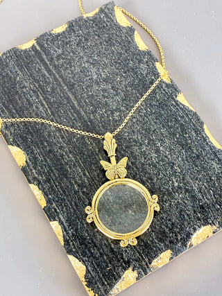 Butterfly Pendant Magnifying Necklace