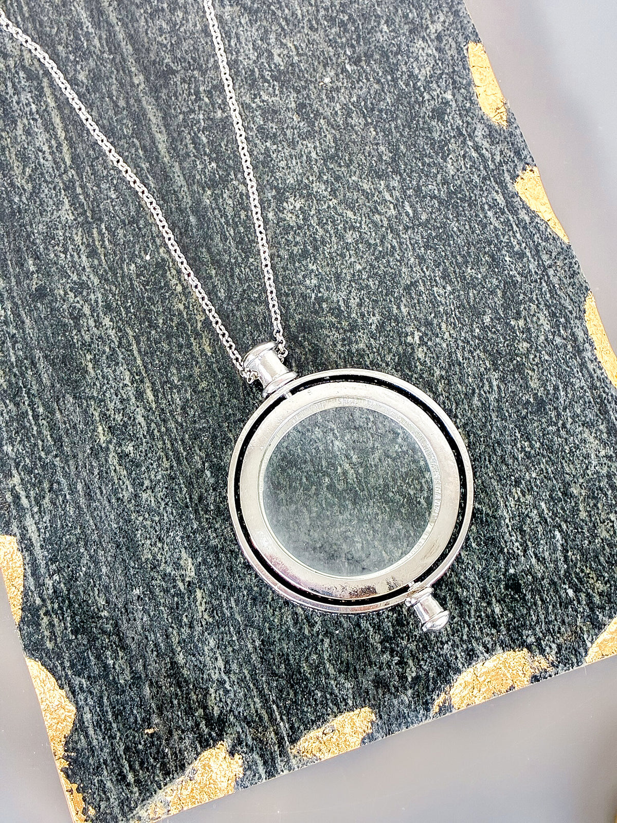 Silver Linings Magnifying Glass Necklace