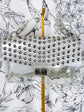 Studded Sideline Crossbody, silver studs, Stadium Approved Game Day Handbag