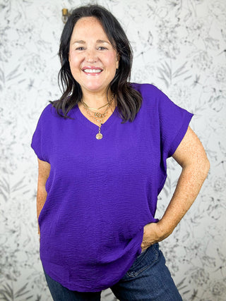 Tiger Town Purple V-neck blouse Jodifl
