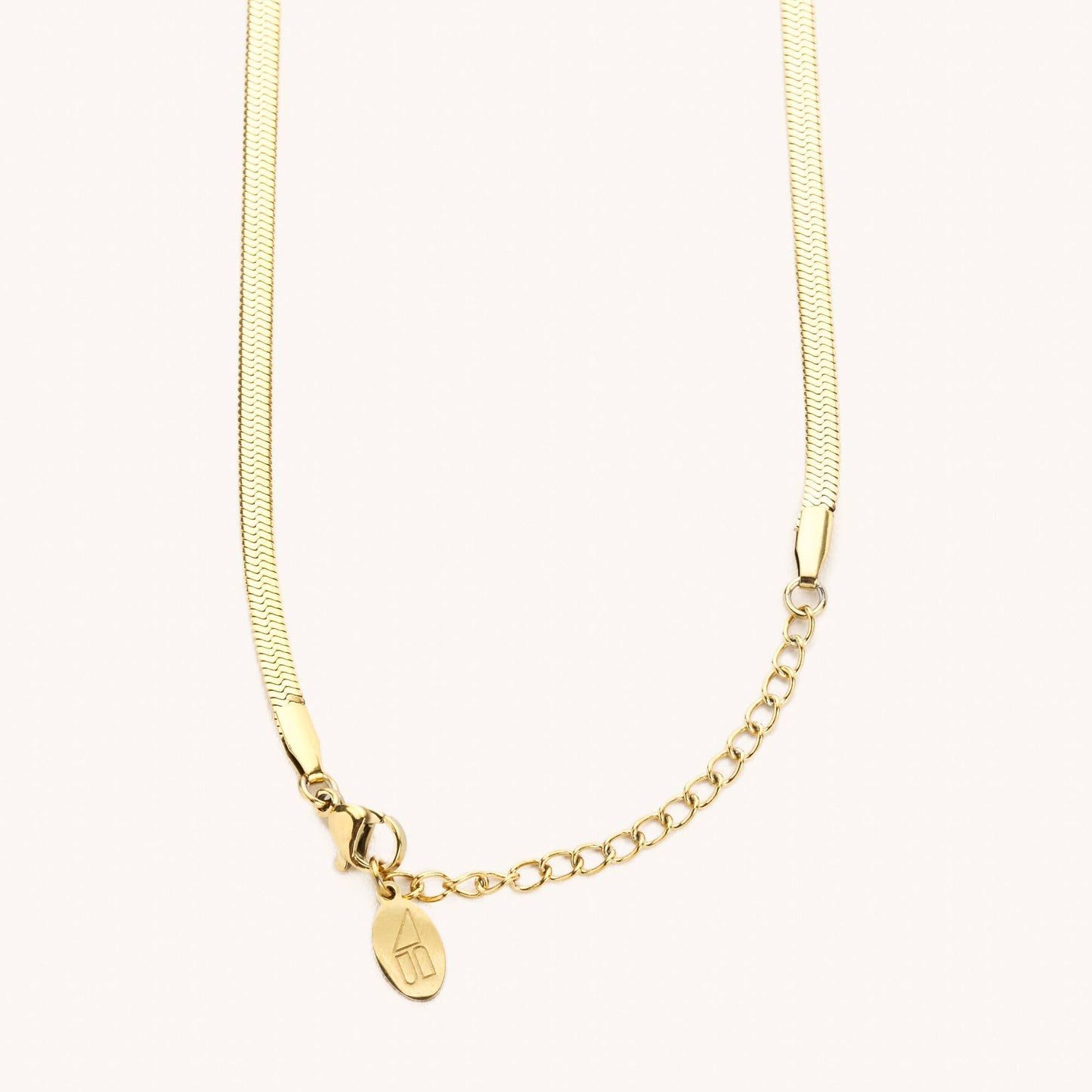 Gold Herringbone Necklaces | 3MM