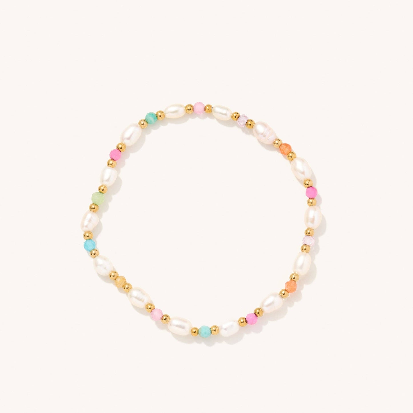Freshwater Pearl Stretch Beaded Bracelet