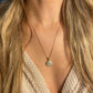 Antique Crystal- Adjustable Gold Necklace