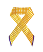 Purple & Gold Check Silk Twilly Scarf