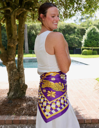 Hollis Purple Tiger Scarf | LRG
