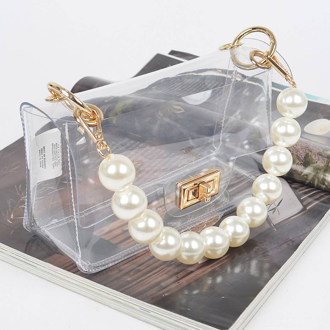 Pearls & Passes Clear Cross Body