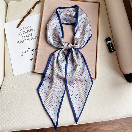 Blue Geometric Twillie Scarf - Best & Co. Boutique