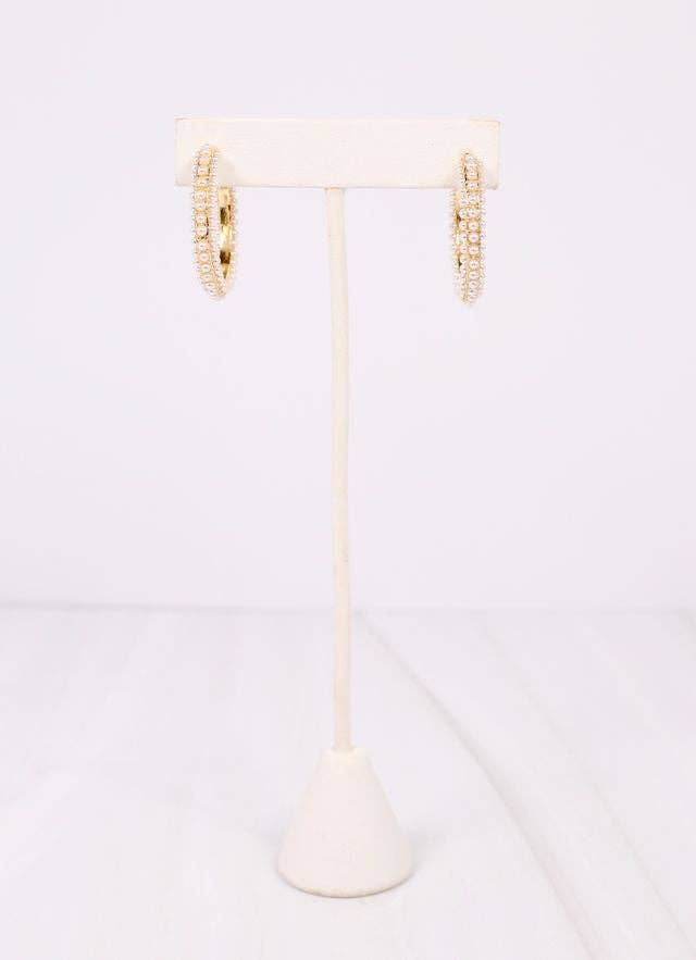 Woodard Pearl Hoops - Best & Co. Boutique