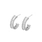 Esther Silver Diamond Hoops