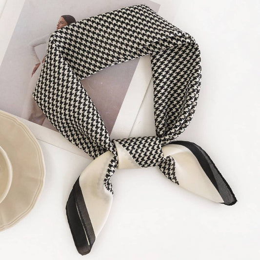 Black Houndstooth Square Scarf - Best & Co. Boutique