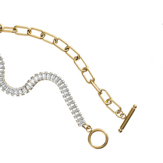 Gilded Tide Tennis & Paperclip Choker
