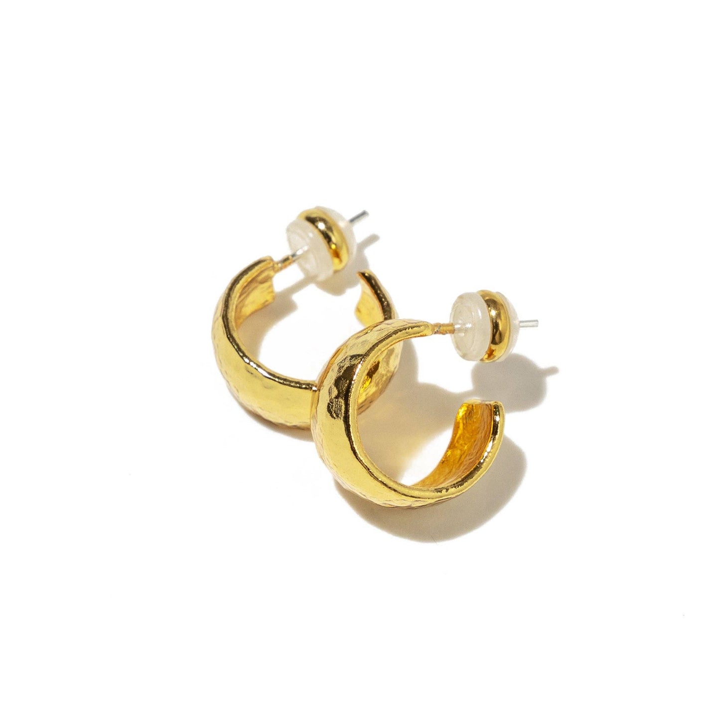 Harriet Hammered Mini Hoops