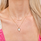 White Shell Heart Necklace | Gold