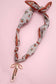Red Floral Bow Charm Scarf Necklace - Best & Co. Boutique