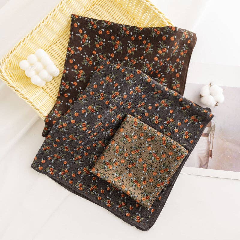 Vintage Floral Scarves (25.5x25.5) - Best & Co. Boutique