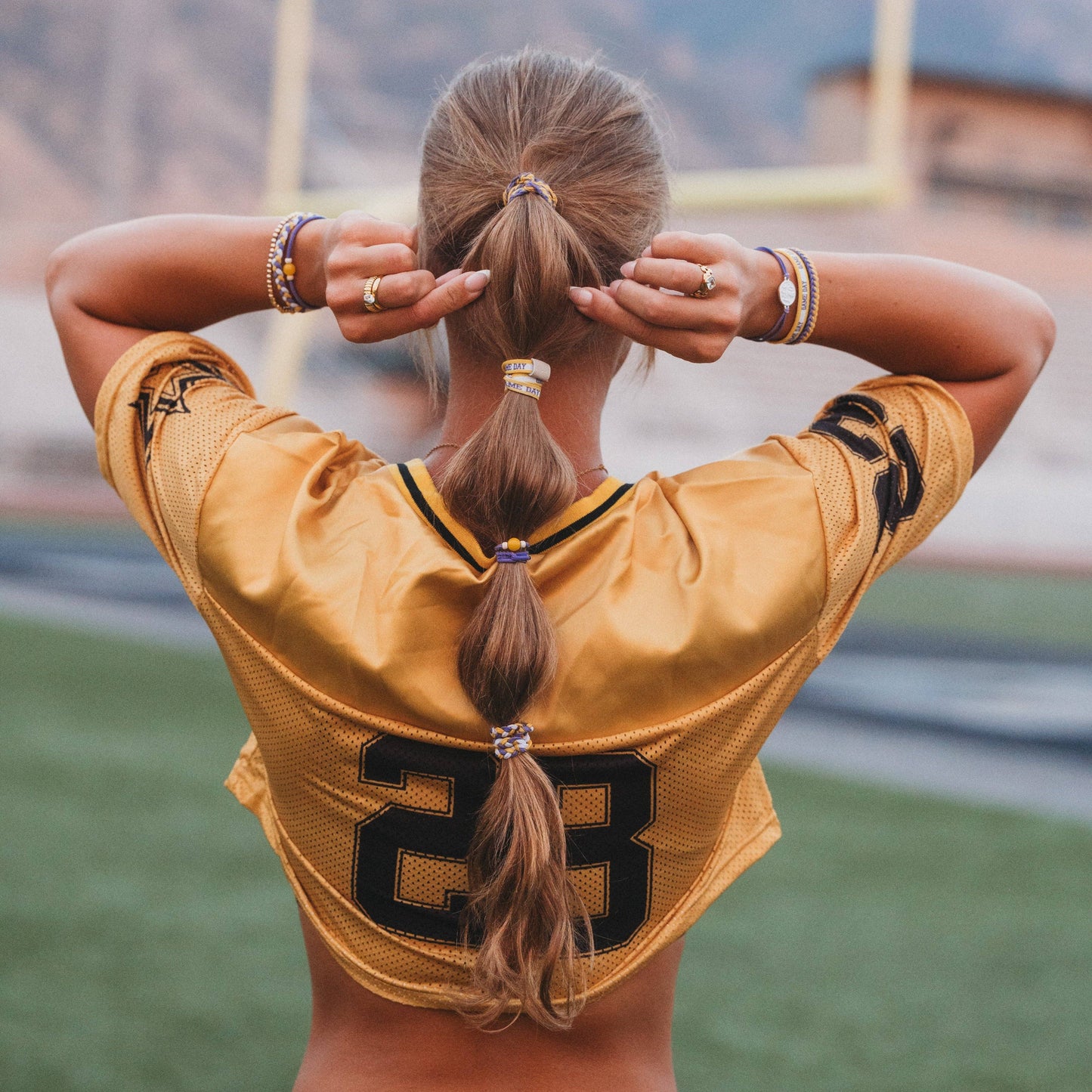 Lets Go Game Day Bracelet/Hair Tie Set