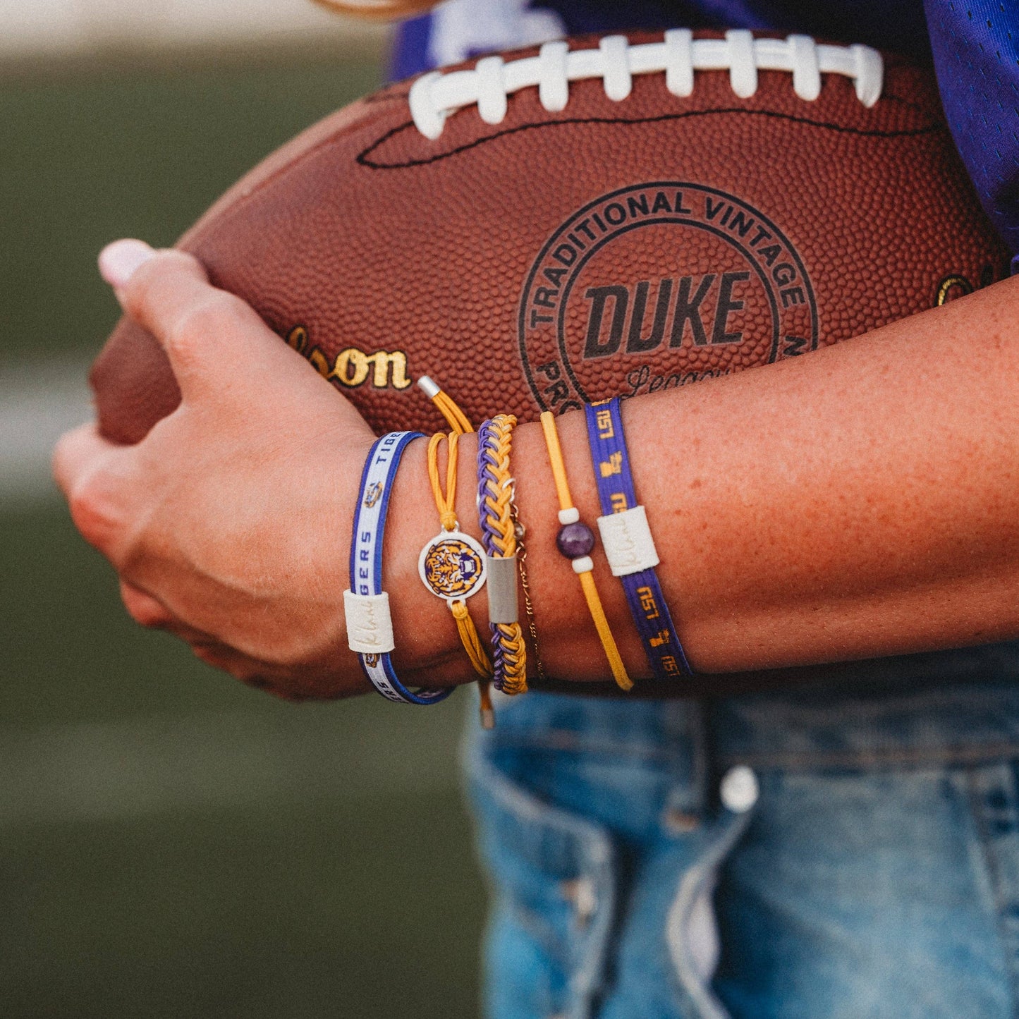 LSU Game Day Hair Tie/Bracelet Set