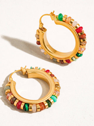 Capri Beaded Resort Hoops