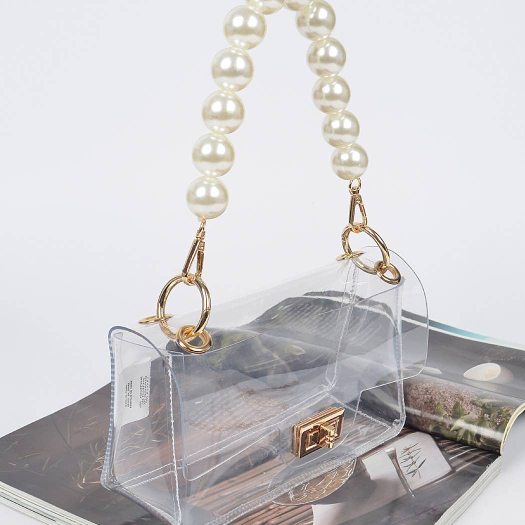 Pearls & Passes Clear Cross Body