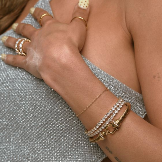 Elastic Tennis Bracelet | Gold