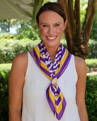 Harper Purple Stripe Scarf | MED