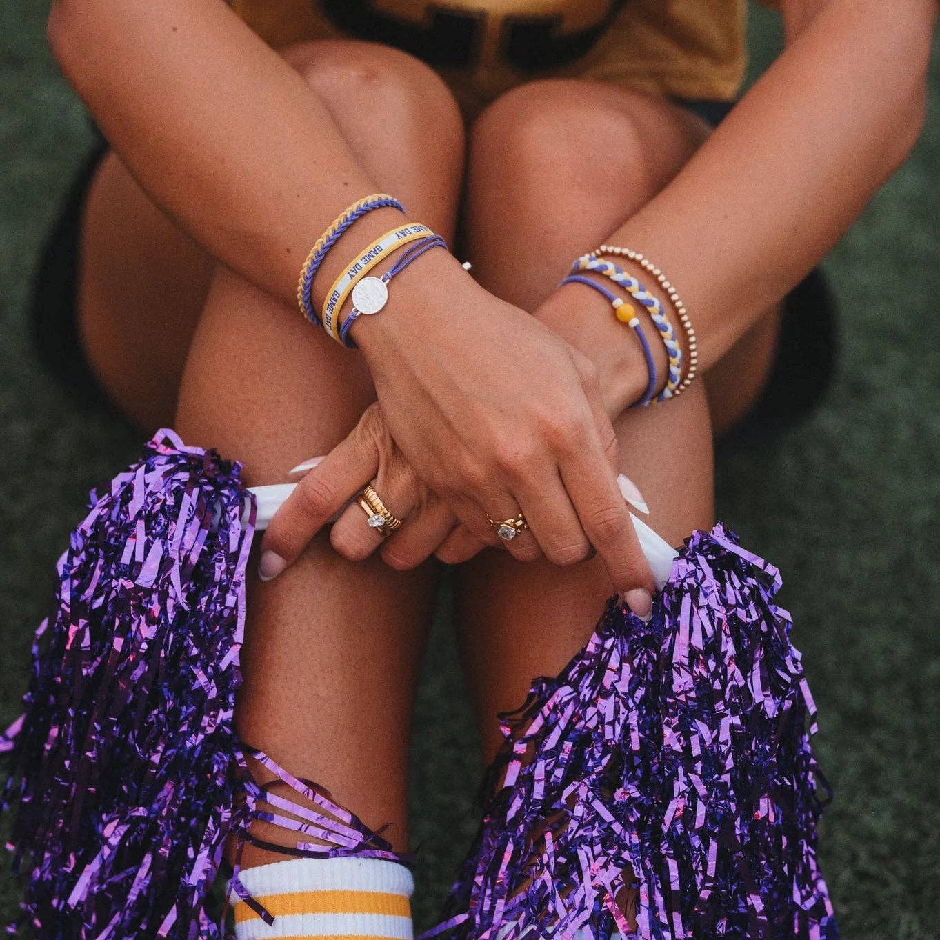 Lets Go Game Day Bracelet/Hair Tie Set