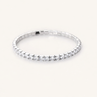 Elastic Tennis Bracelet | Silver