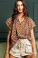 Ruffled Short Sleeve Floral Print Blouse - Best & Co. Boutique