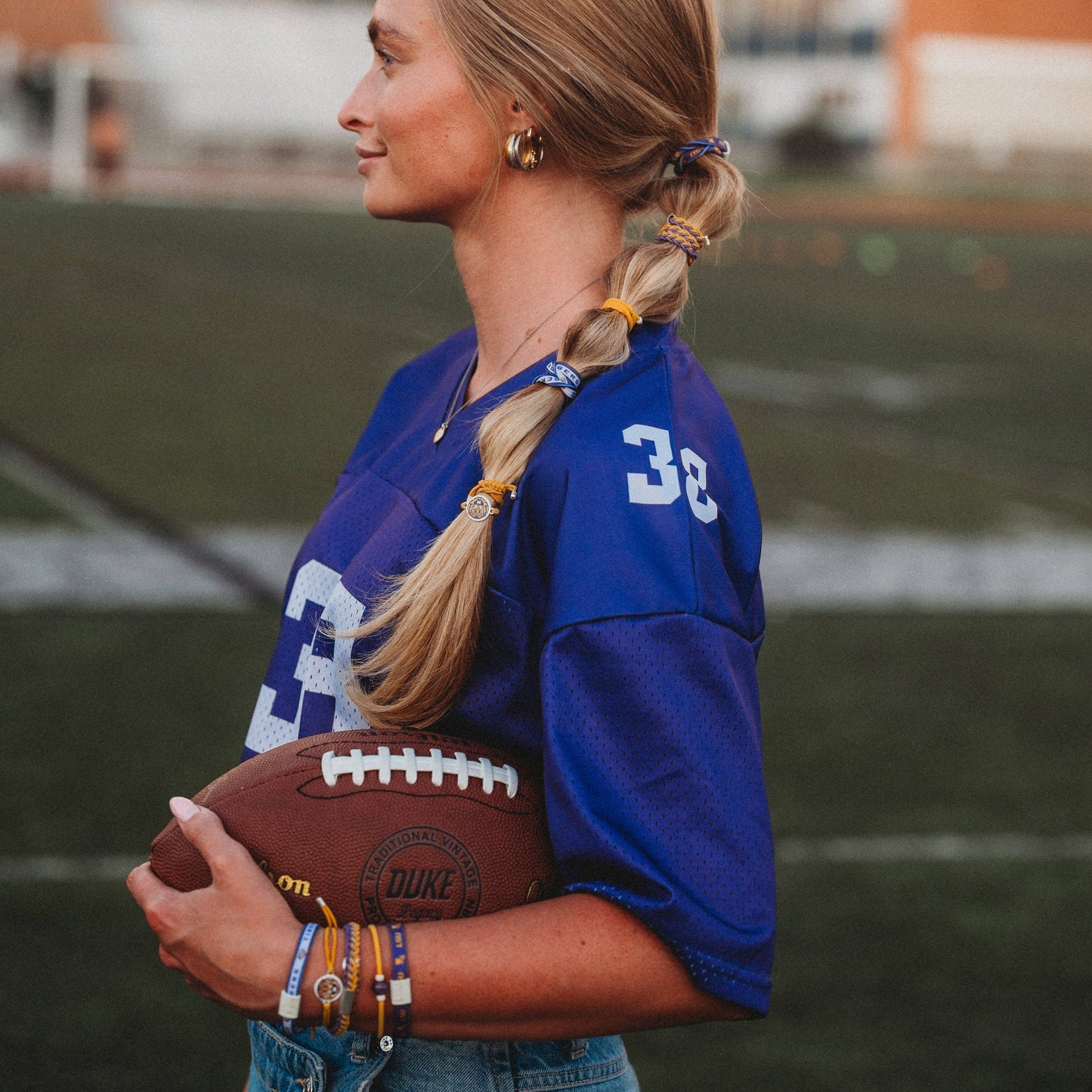 LSU Game Day Hair Tie/Bracelet Set