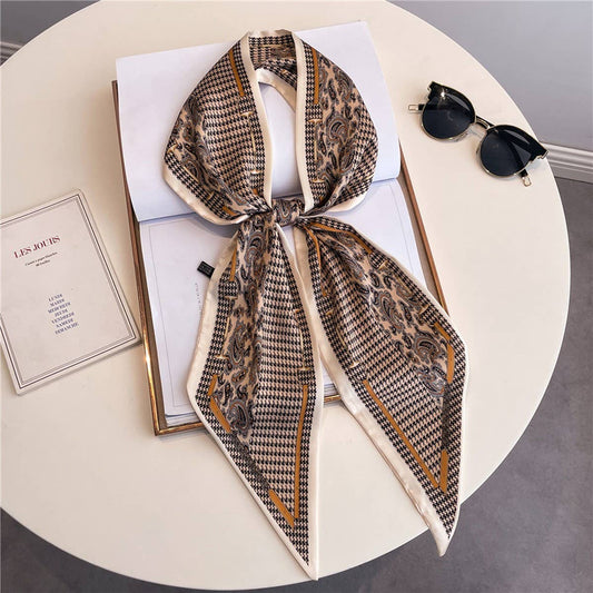 Brown Houndstooth Twillie Scarf - Best & Co. Boutique