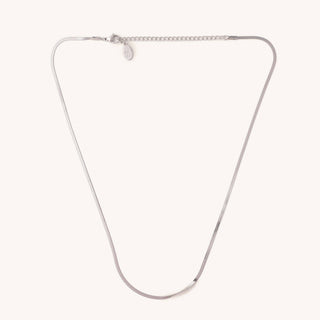 Micro Silver Herringbone Necklace