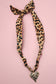 Leopard Heart Charm Scarf Necklace - Best & Co. Boutique