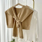 Camel Knit Knotted Shawl - Best & Co. Boutique