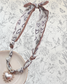 Pearl Heart Charm Scarf Necklace