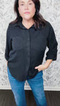 The Mercer Tencel Button Up | Black